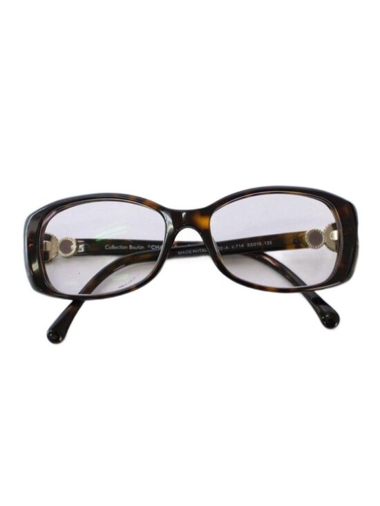 Chanel CC Logo Sunglasses Tortoiseshell Pattern Brown Eyewear display picture 1